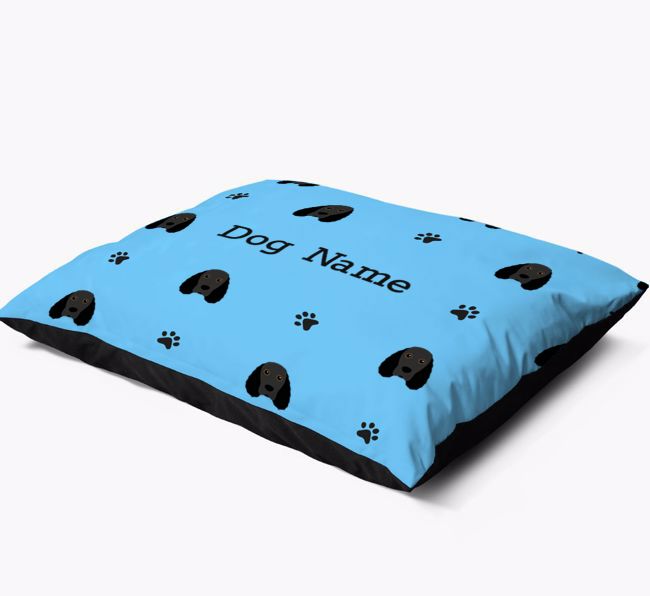 'Paw Print Pattern' - Personalised {breedFullName} Dog Bed